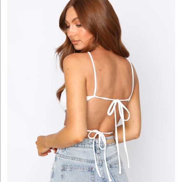 NWT White Fox Crop Top - Picture 2 of 2